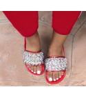 Cital rhinestone slippers