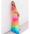 Rainbow sofly dress maxi
