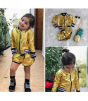 Sporty gold baby outfit