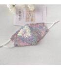 Pearlescent sequin mask