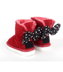 Boot red bow pois