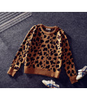 Coordinated mom daughter leopard sweaters