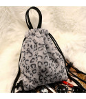 Plush leopard bags