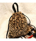Plush leopard bags