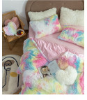 Rainbow hair bed set