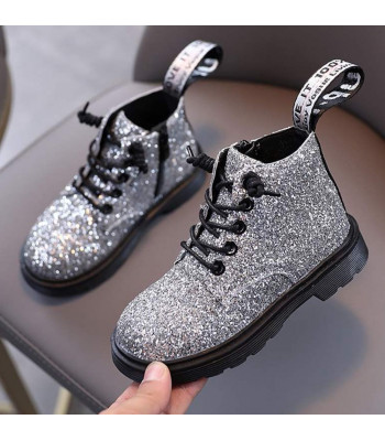 Glitter baby ankle boots
