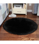 Round hairy carpet