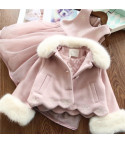 Snow Princess baby dress and coat set
