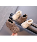 Baby lamb curly wool boots