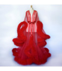 Burlesque ostrich feather dressing gown