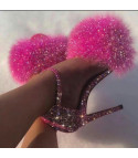 Glitter ponpon heels