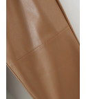 Kamel faux leather trousers
