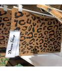 Leopard-printed doormat