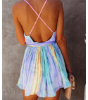 Rainbow Crimped Dress