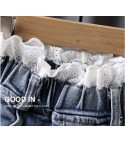 Baby jeans edge lace