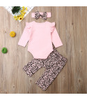 Baby pinkleopard outfit + ruffle body