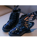 Butterfly-winged baby ankle boots