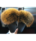 Bubble fur slippers