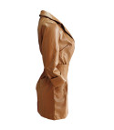 Camel sara eco-leather dress