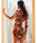 Transparent roses dress