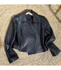 Olivya Leather Short Jacket