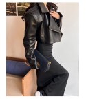 Olivya Leather Short Jacket