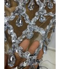 Nude diamond luxury dress