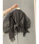 Rockit tulle faux leather jacket