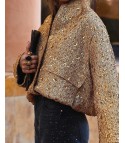 Gold-sequined jacket