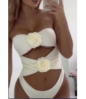 Sweet whiteflower beach suit