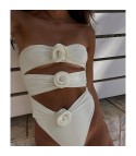 Sweet whiteflower beach suit